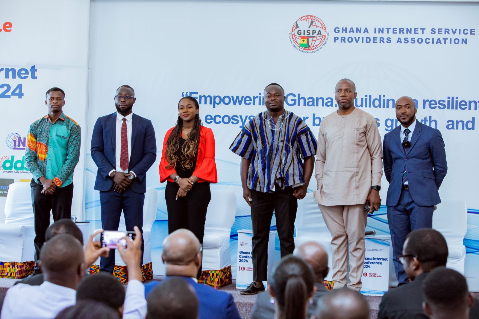 Abubakar Issaka on stage at the GISPA Internet 2024 conference