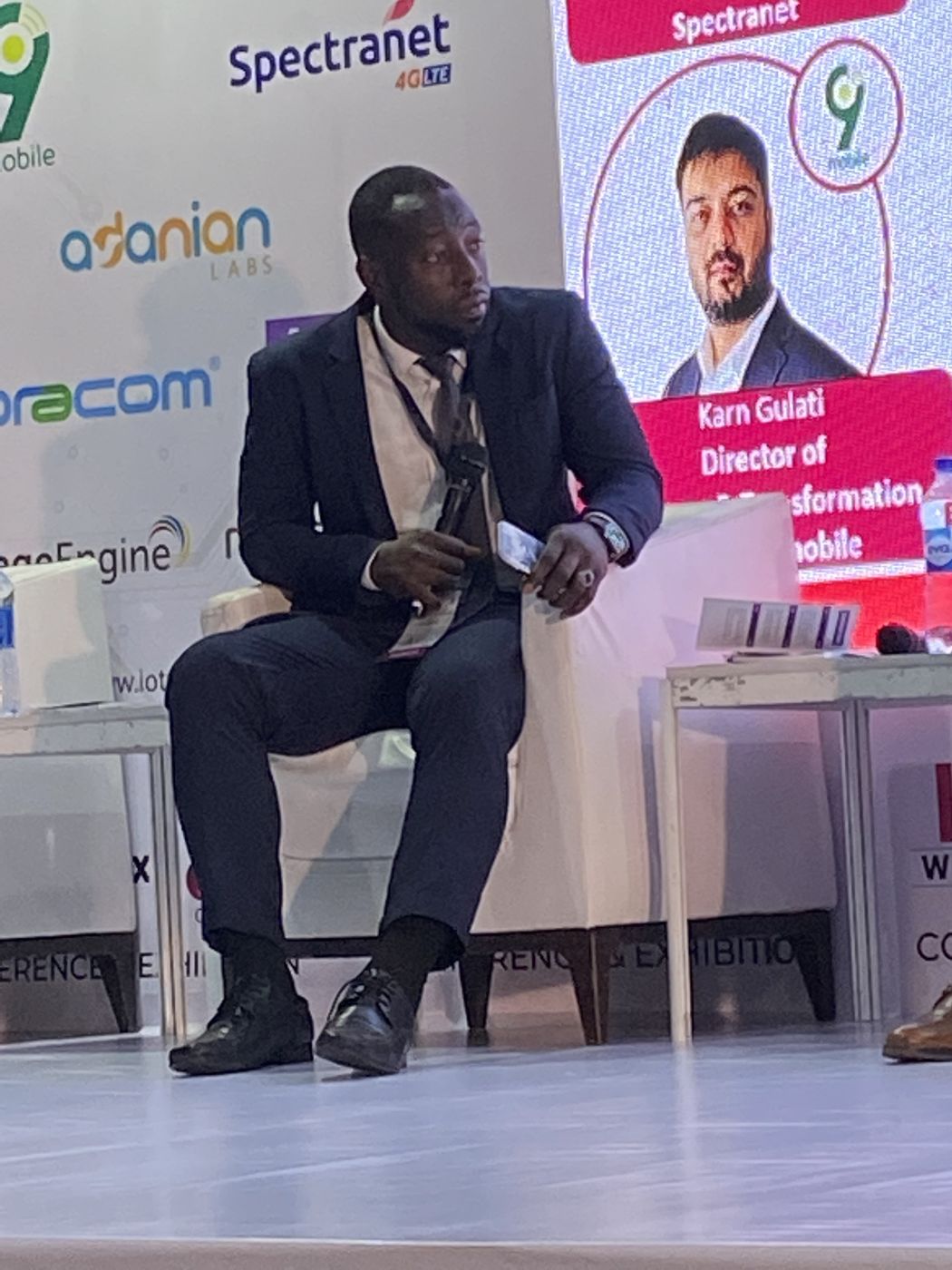 Abubakar Issaka on a panel at IoT West Africa in Lagos
