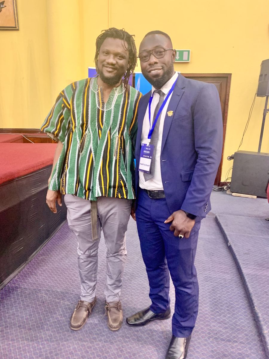 Abubakar Issaka with Professor Kester Quist-Aphetsi at a conference, October 2023