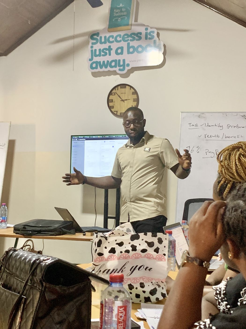 Leading a training session, Oct 2023